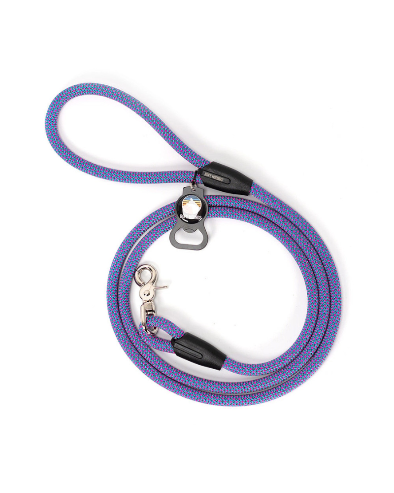 Classic Dog Leash in Bubblegum Pop (Made in the USA) WALK ROPE HOUNDS