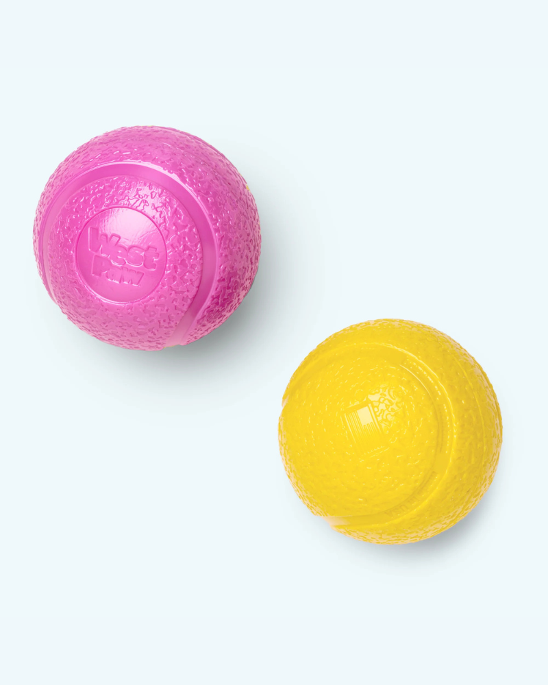 Boundr™ Squishy Dog Ball (2-Pack) PLAY WEST PAW Dandelion/Hot Pink