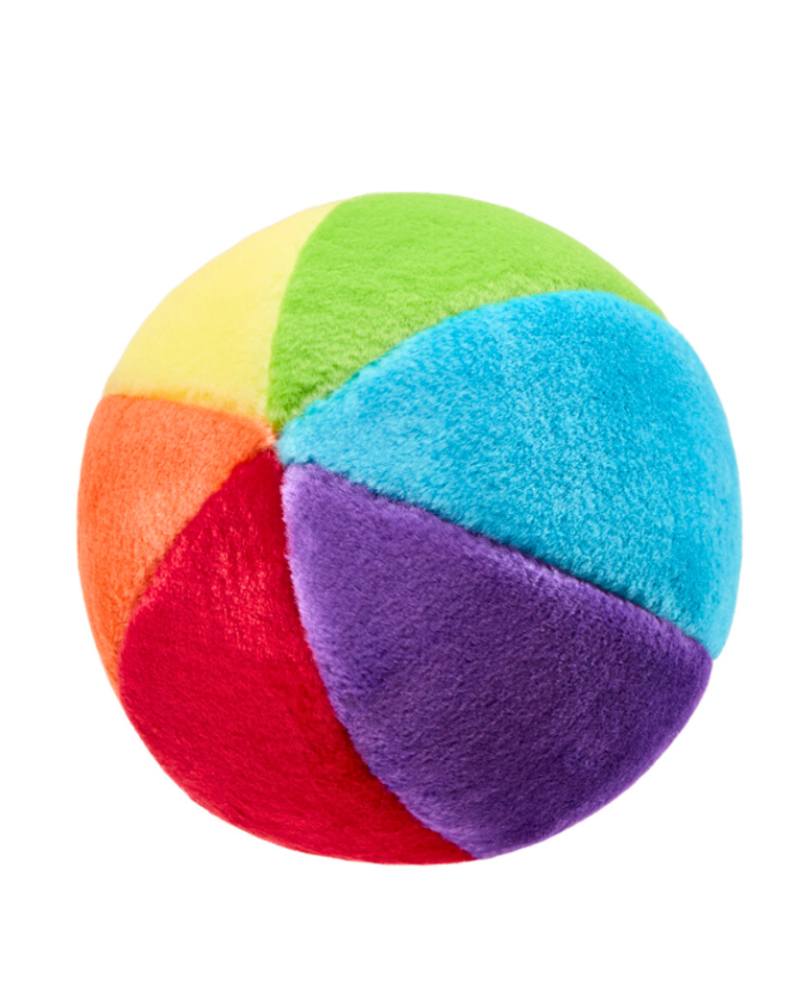 Mini Beach Ball Plush Squeaky Dog Toy (5.5") Play FLUFF & TUFF