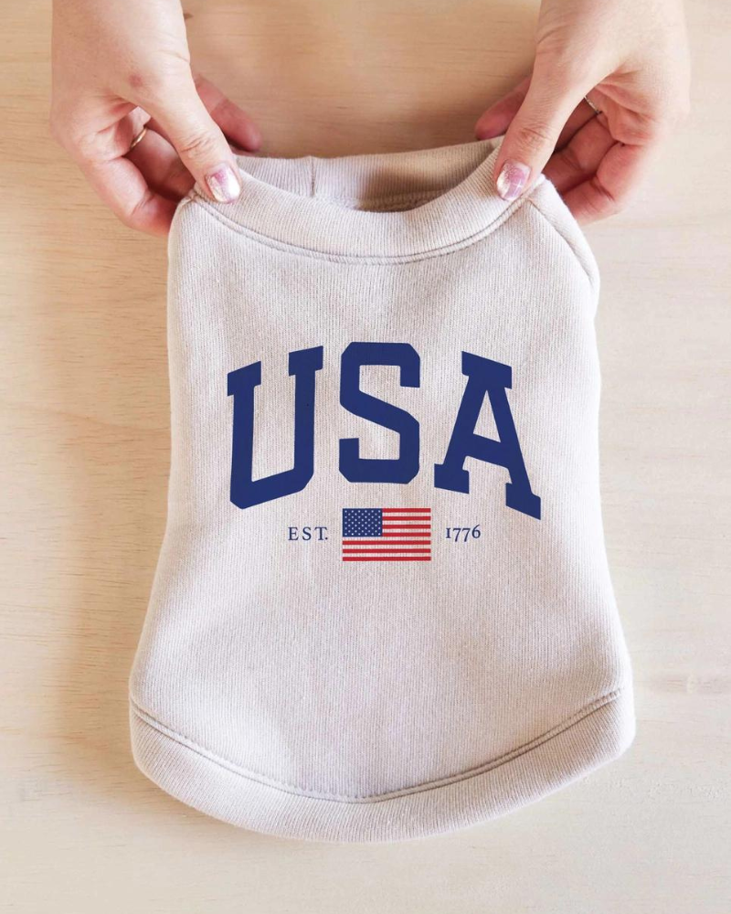 USA Est. 1776 Pet Sweatshirt Wear OAT COLLECTIVE   