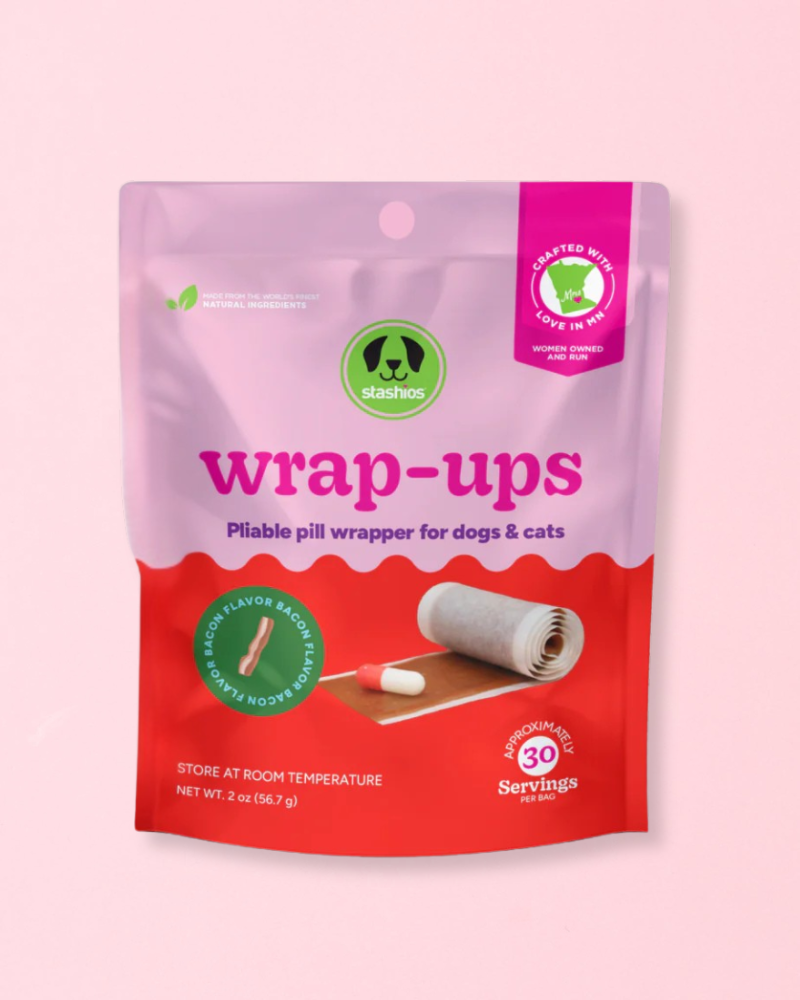 Wrap-Ups® Pill Wrapper for Dogs & Cats (Made in the USA) EAT STASHIOS Bacon