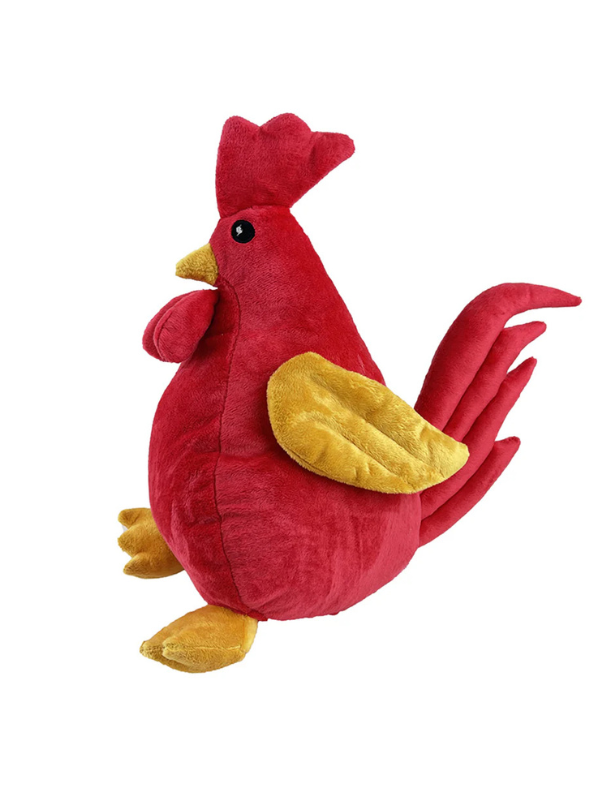 Ricky the Rooster Squeaky Plush Dog Toy Play PET LOU