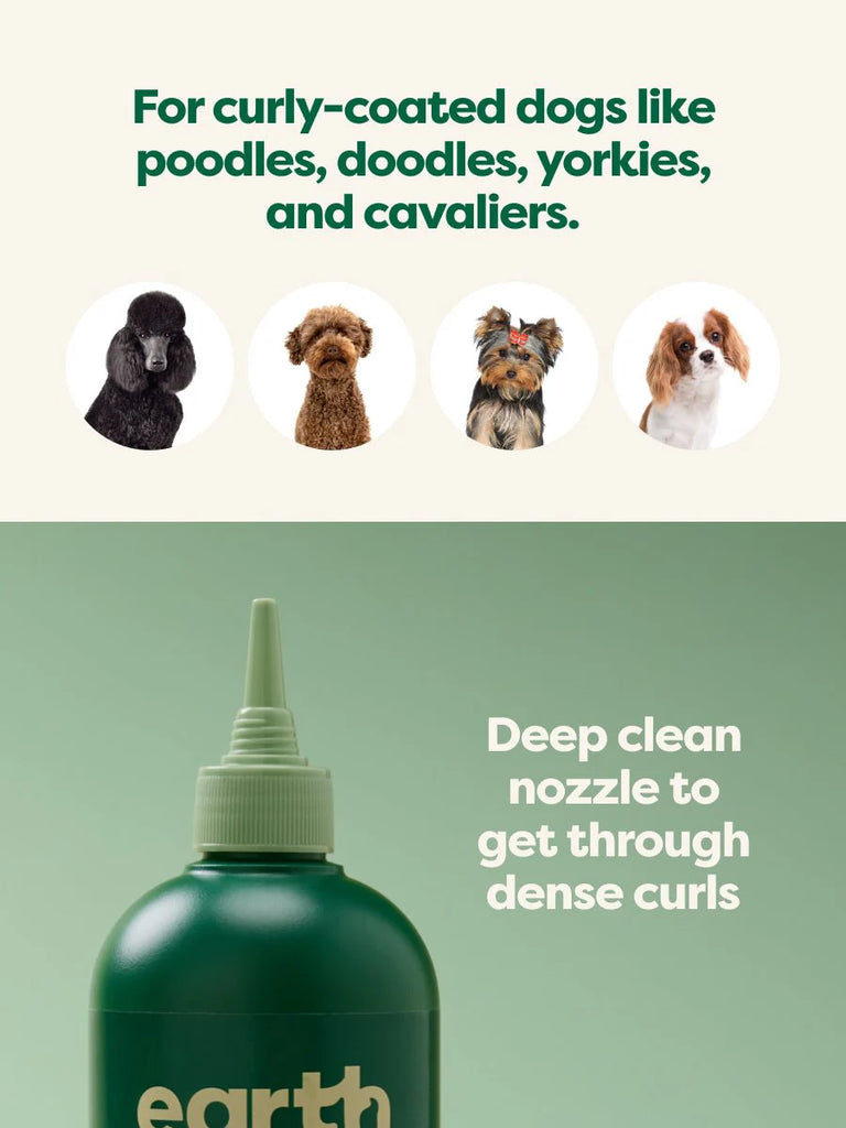 Curly Coat 3-in-1 Dog Shampoo Clean EARTH RATED   