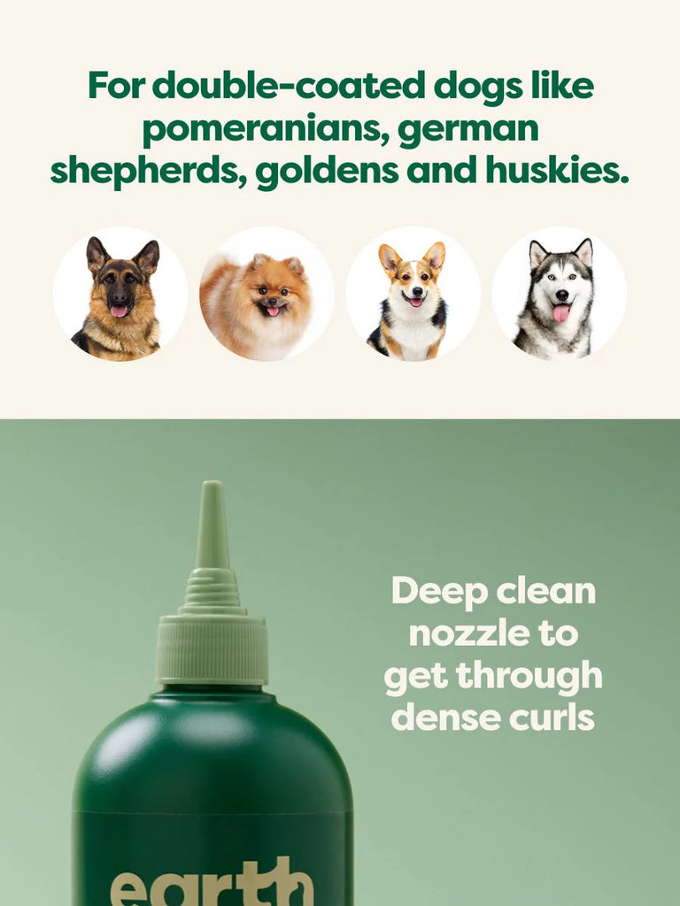 Double Coat 3-in-1 Dog Shampoo Clean EARTH RATED   