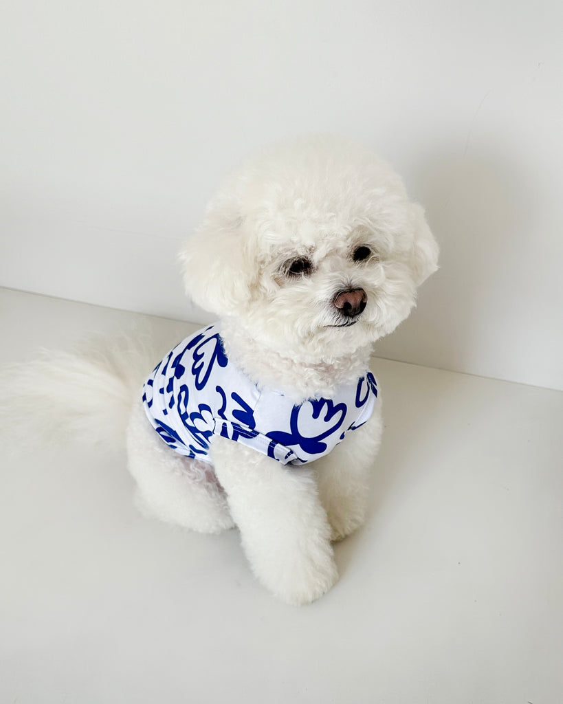 Blue Scribbles Cooling Dog Tee (FINAL SALE) (SUM24LO) Wear COTE A COTE   