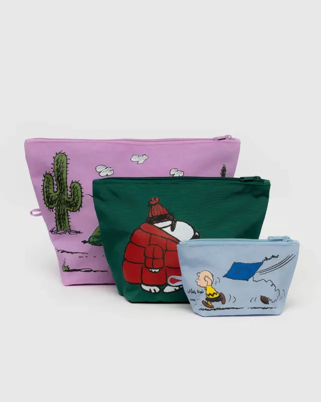 Go Pouch Set in Peanuts HOME BAGGU