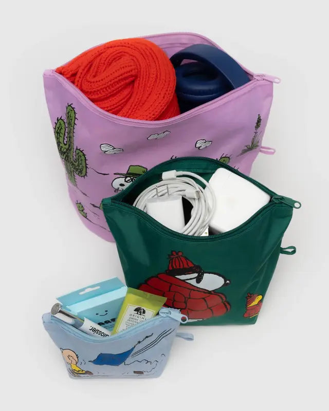 Go Pouch Set in Peanuts HOME BAGGU