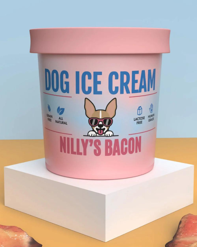 Nilly's Bacon Human Grade Dog Ice Cream Mix (Lactose-Free) Eat HEALTHY HOUND   