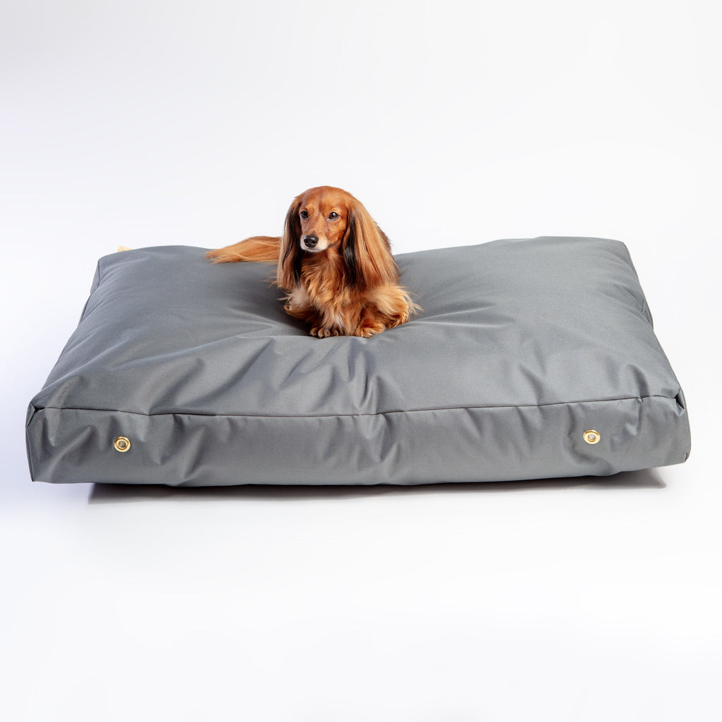 Snoozer Waterproof Round Dog Bed, Gunmetal, Small