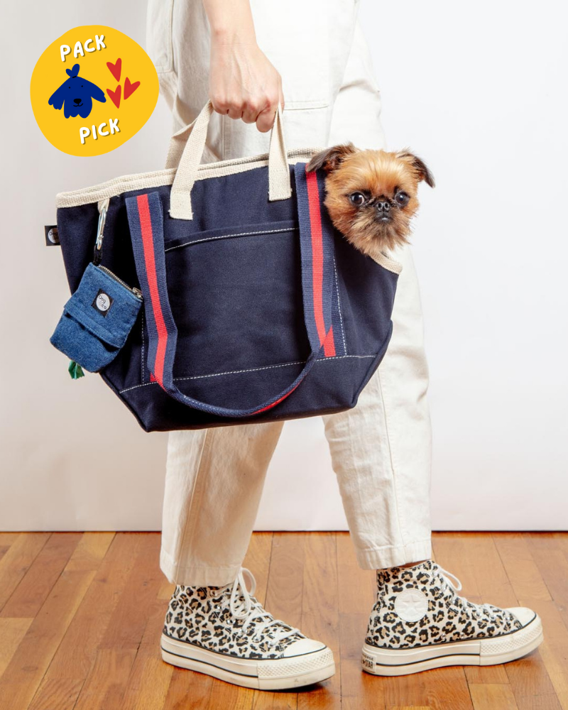 Duffel Camo Dog Bag with Designer Stripes - PUCCI Café